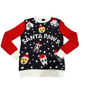 H&M Santa Paws Ugly Christmas Novelty Sweater Men's Size XS